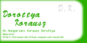 dorottya korausz business card